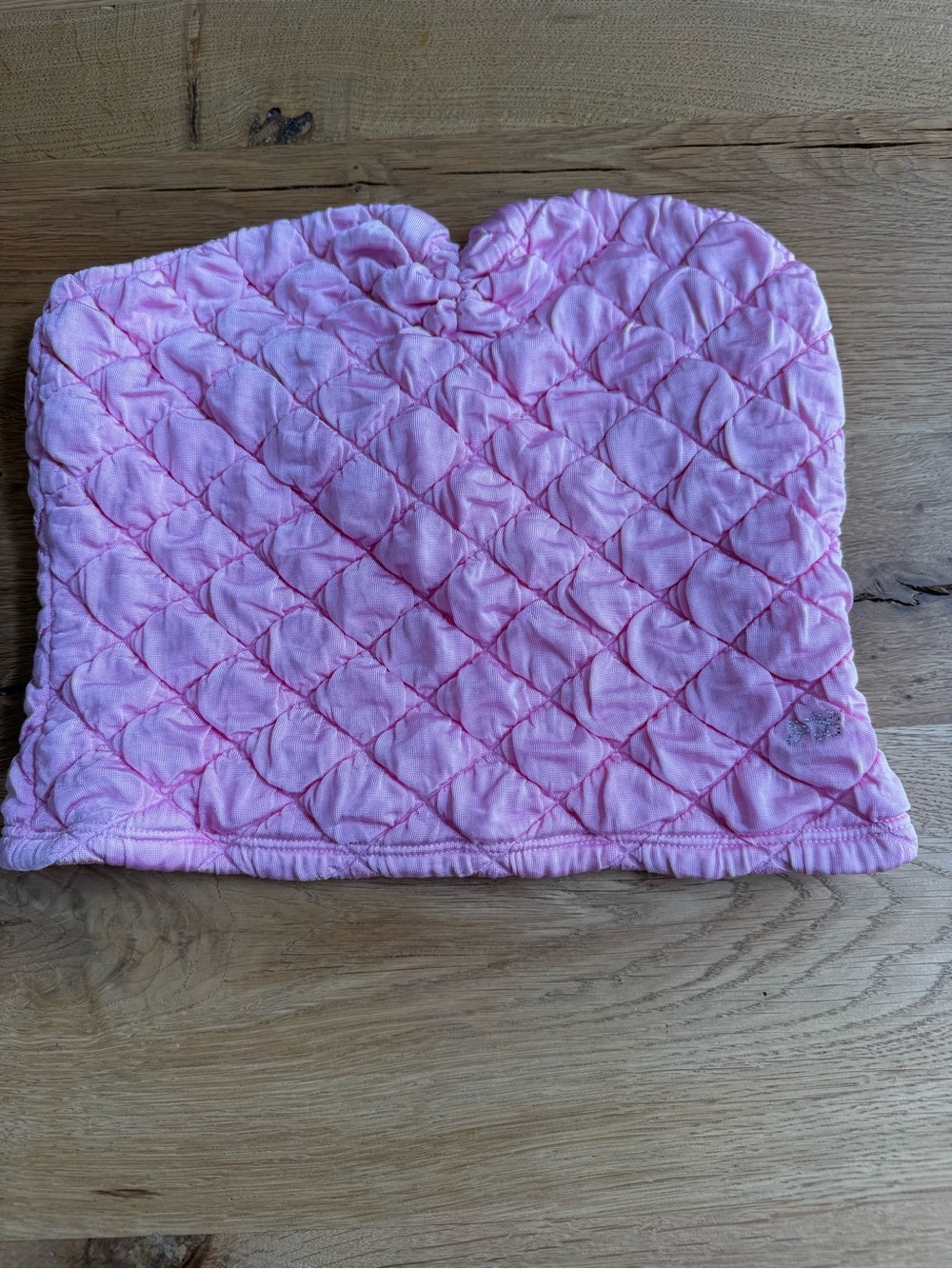 Frankie's Bikinis Light Pink Quilted Tube Top